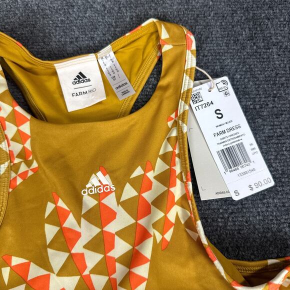 Size Small - Adidas x FARM Rio Psychedelic Wave Premium Womens Dress NWT $90 - Picture 6 of 7